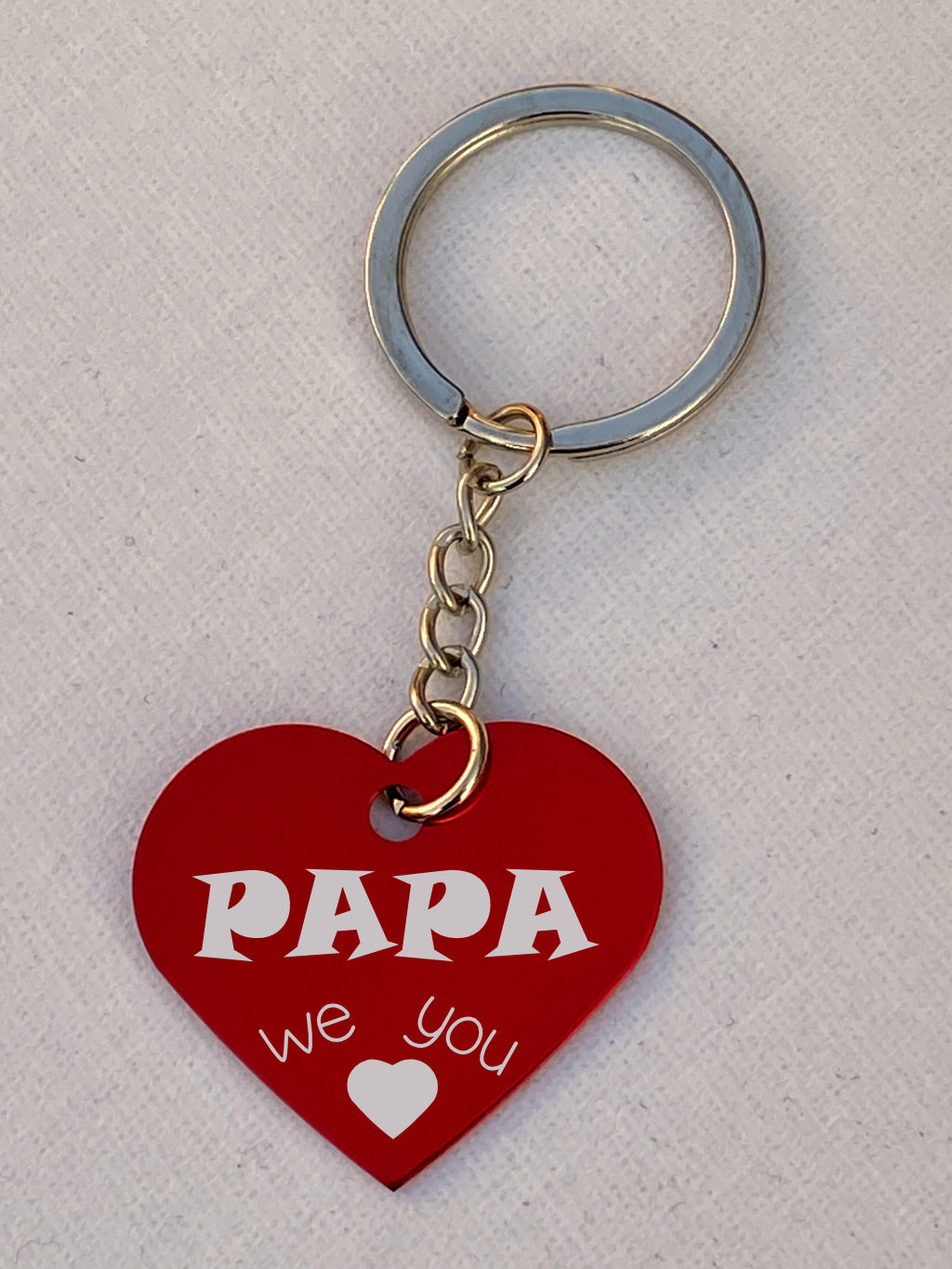 Hartje sleutelhanger papavaderdag detail