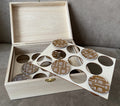 houten kist voor koffiecups front view
