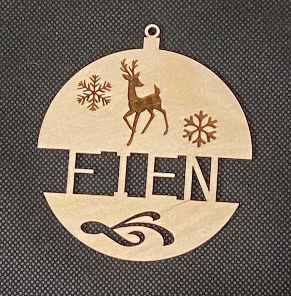 gepersonaliseerde kerstbal in hout lifestyle