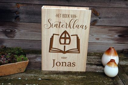 Houten boekkist Sinterklaas view 4