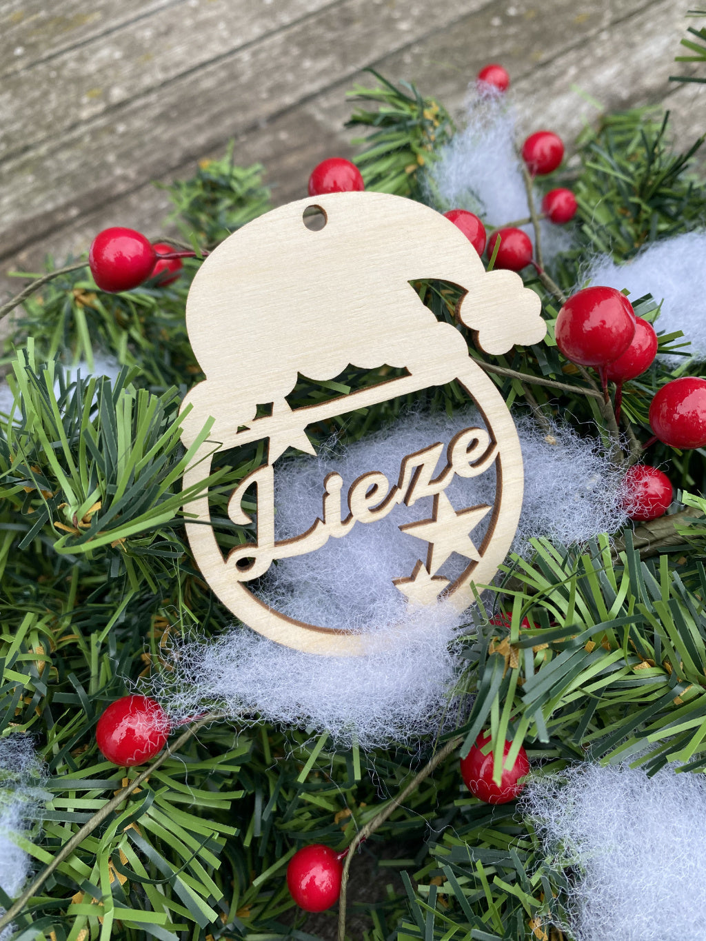 grappige kerstbal met naam detail