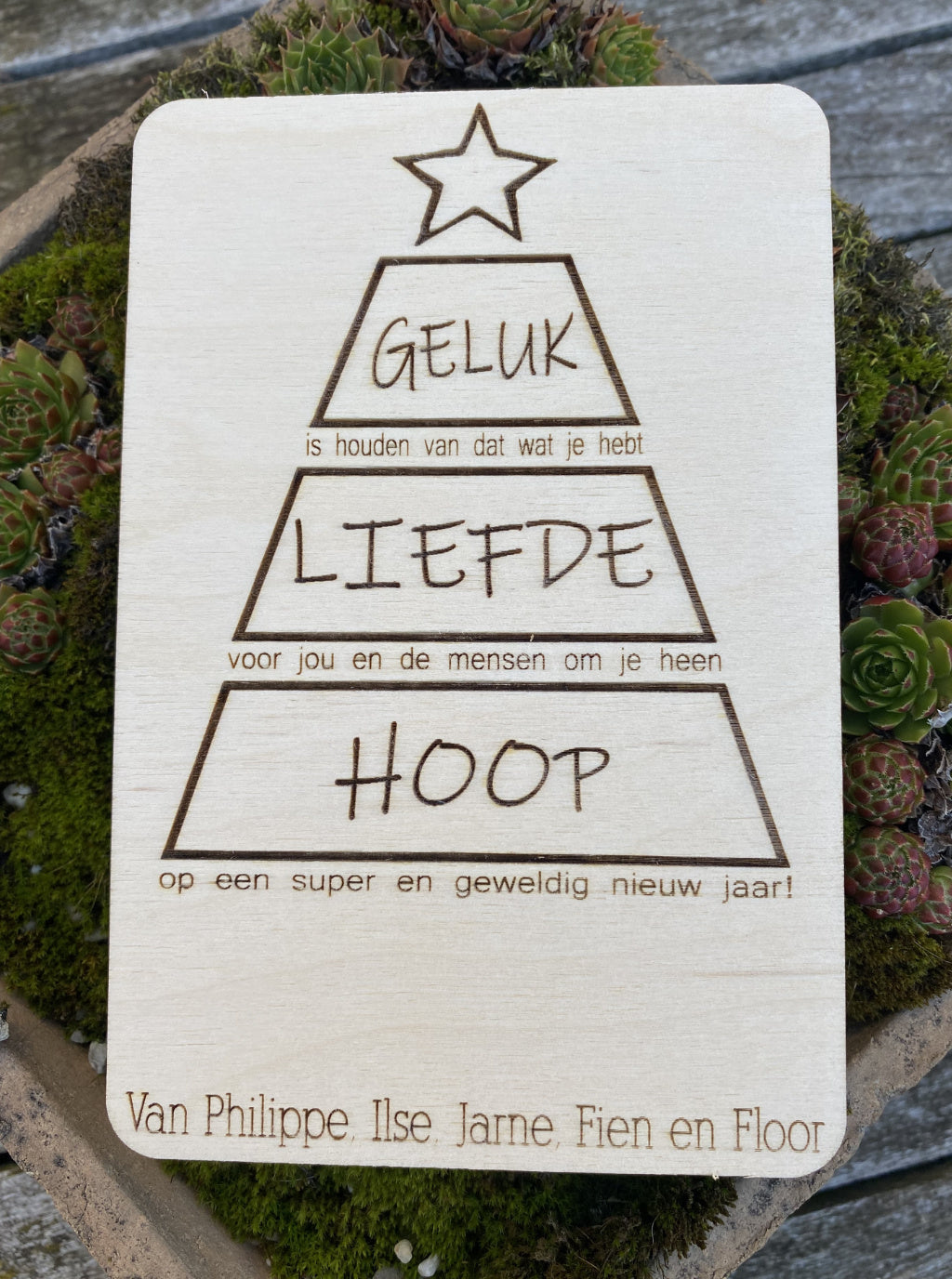 gepersonaliseerde houten kerstkaarten view 10