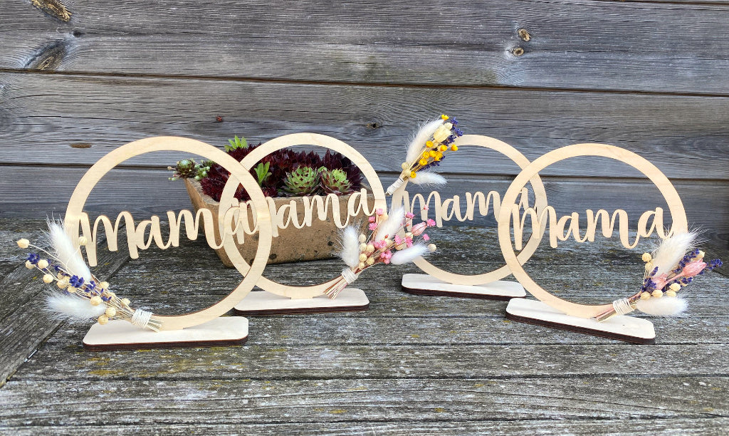 naamcirkel mama oma meter met droogbloemen view 4