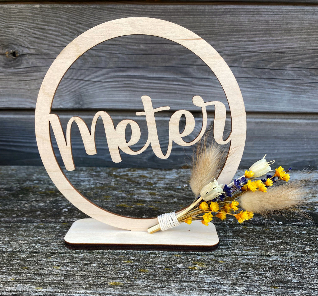 naamcirkel mama oma meter met droogbloemen view 5