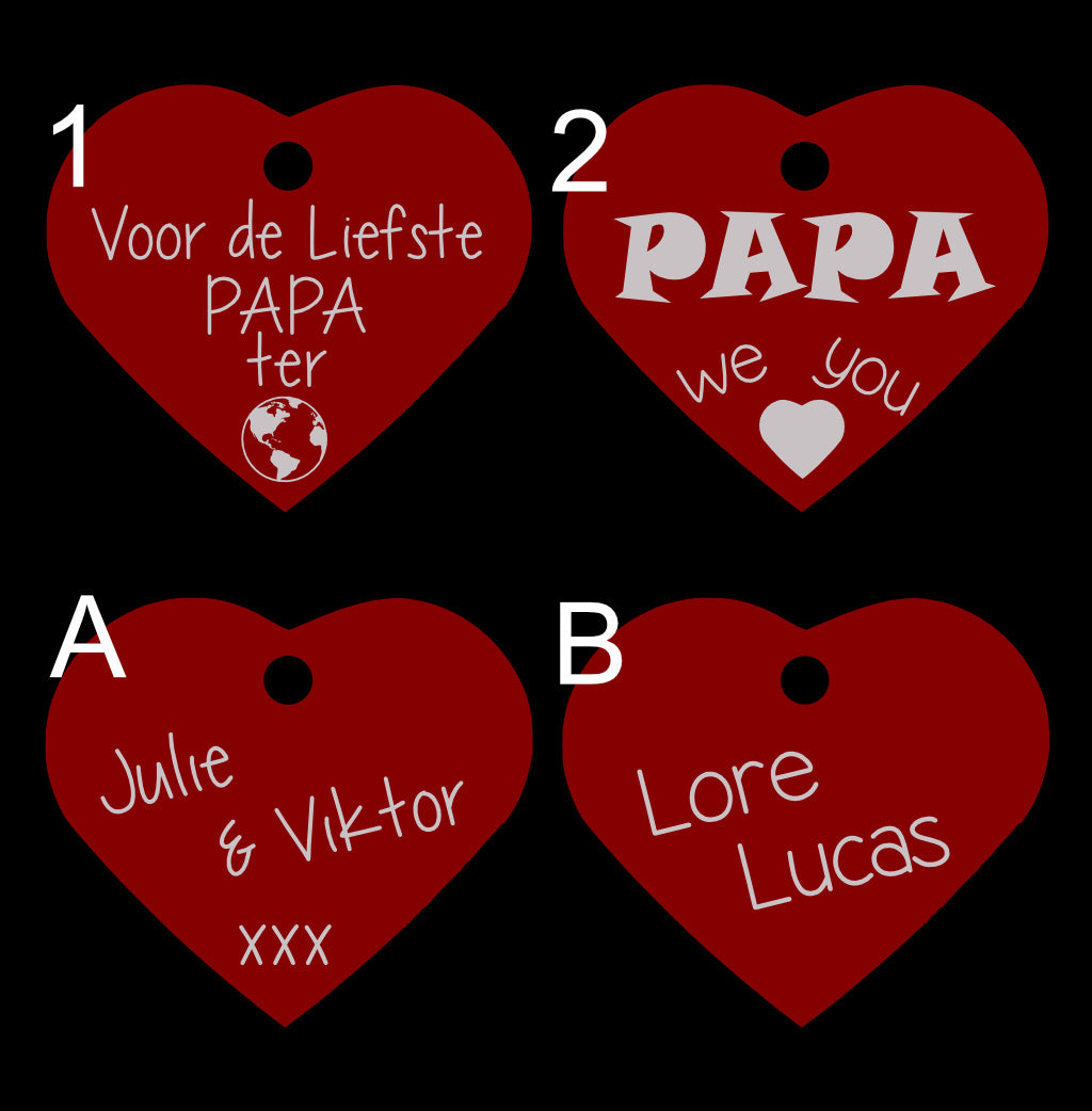Hartje sleutelhanger papavaderdag view 5