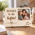 Houten gegraveerde fotokader mama/moederdag