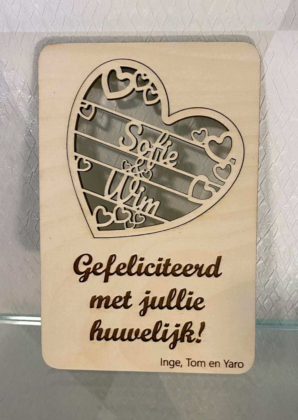 houten wenskaart huwelijk view 4