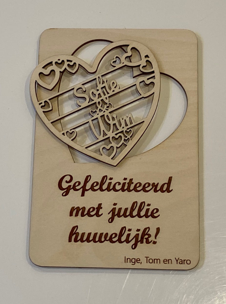houten wenskaart huwelijk view 5