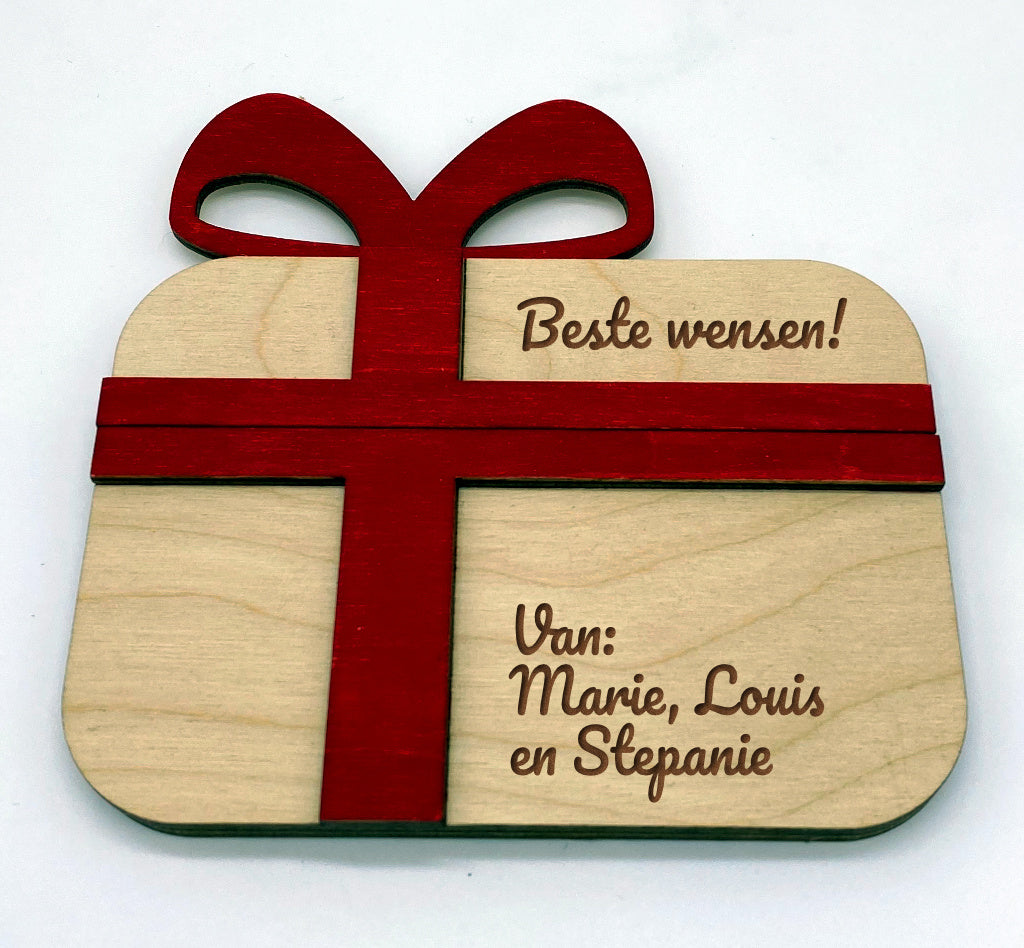 origineel houten geschenk voor geld of kadokaart view 4
