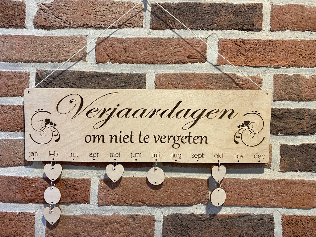 houten verjaardagskalender view 4