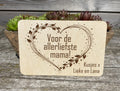 houten wenskaart mamamoederdag front view