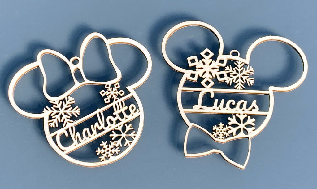 minnie of mickey mouse kerstbal detail