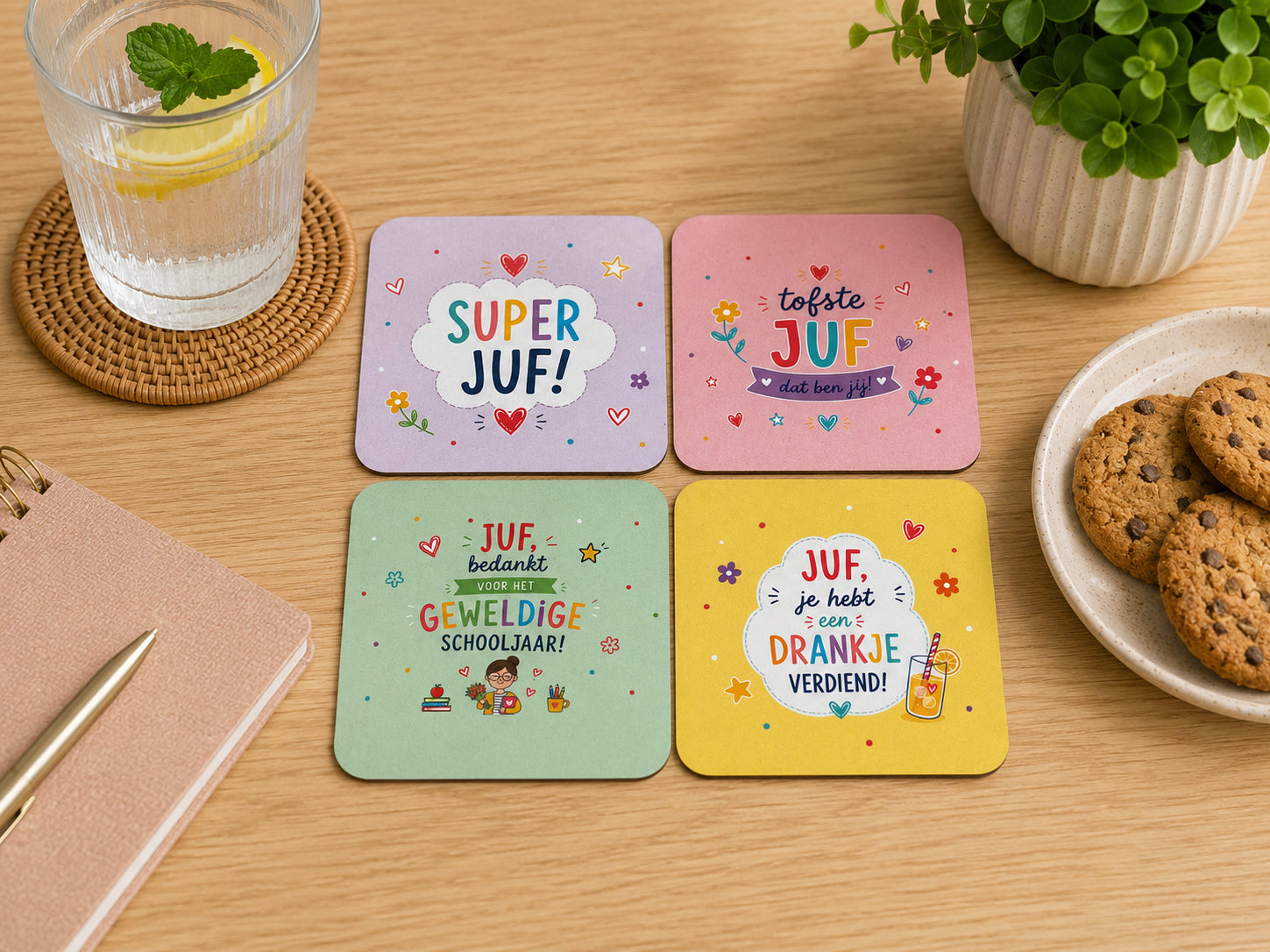 onderzetters juf/meester