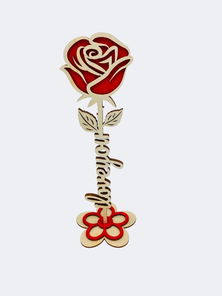 houten roos detail