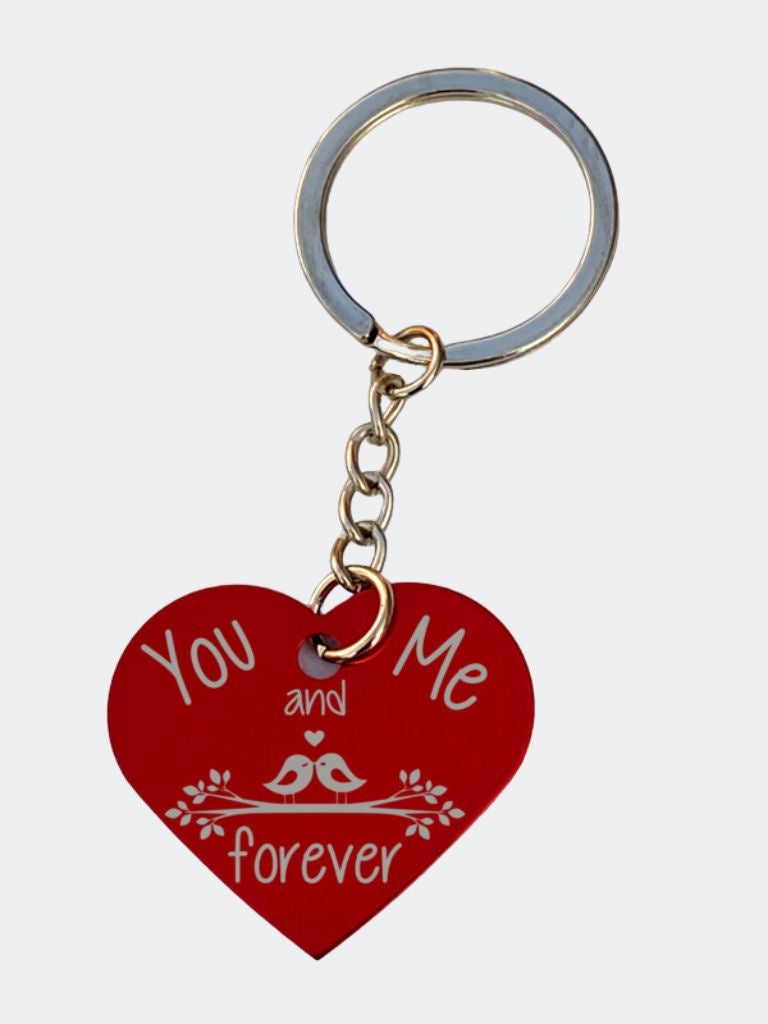 sleutelhanger met rood metalen hartje lifestyle