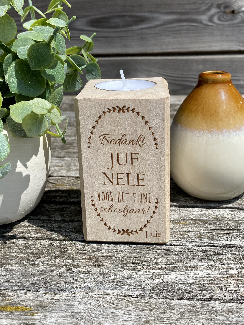 theelichthouder juf meester 10 cm lifestyle