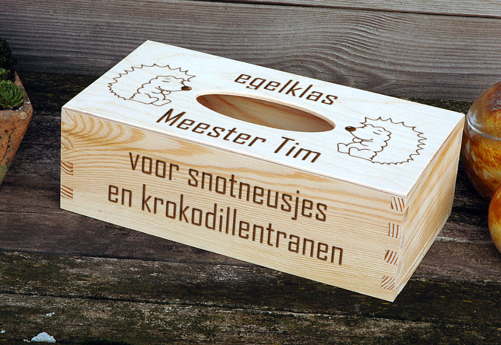 tissuebox voor juf of meester lifestyle